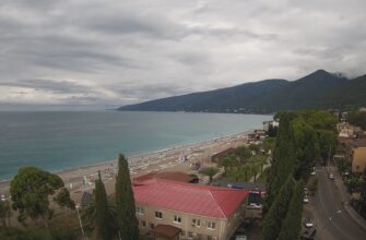 пляж пансионата Гагра